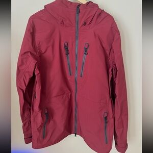 Volcom guide jacket medium m gore-tex snowboard dark red maroon snowboard burton